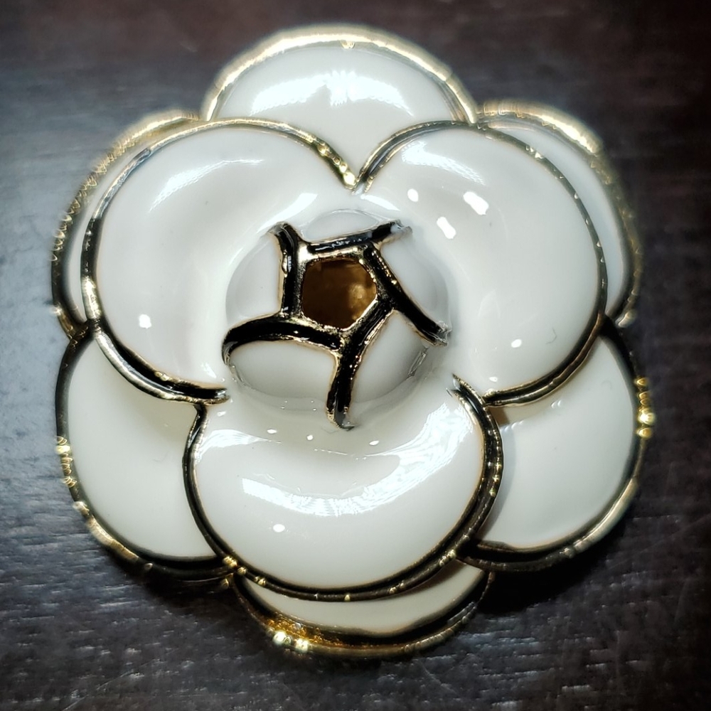 White Fashion Brooch